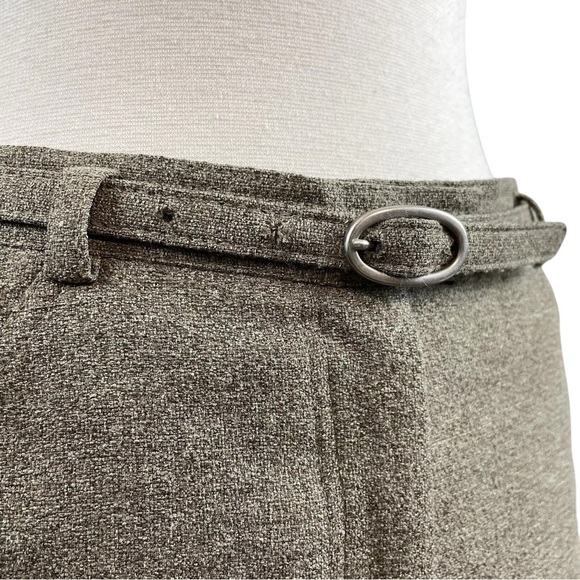 Cynthia Cynthia Steffe Belted Tweed Pencil Skirt Career Taupe Tan Brown Size 6 - Picture 4 of 7